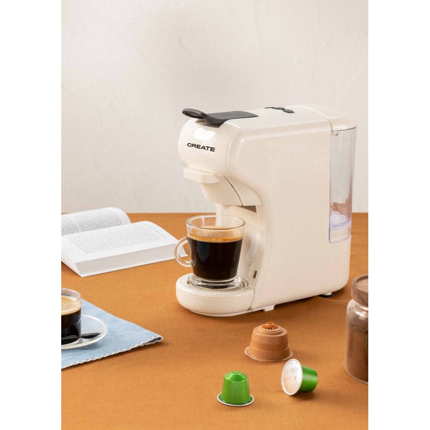 Cafetera multicápsula compatible con Nespresso, Dolce Gusto y café molido
