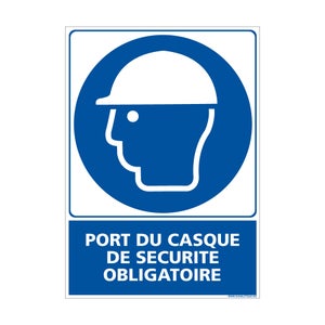 Autocollants Port du casque obligatoire - Lot de 5