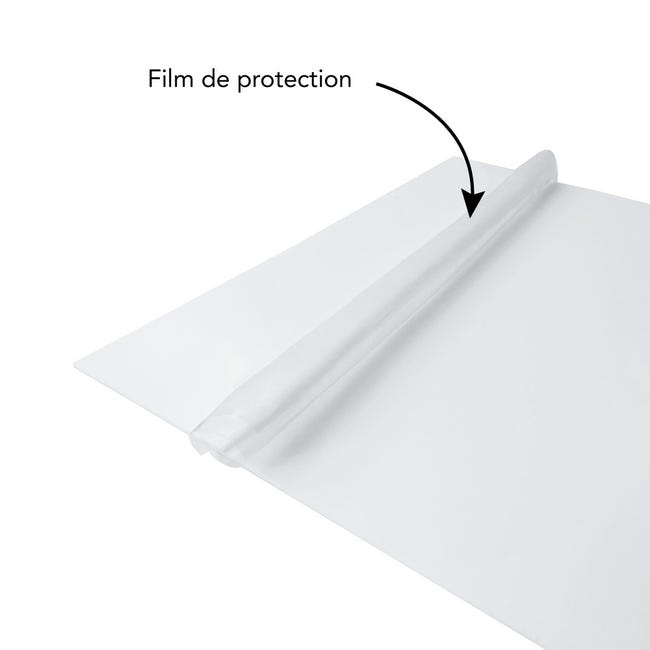 Panneau Plastique PVC 1,5 mm. Plaque P.V.C Blanc. Plaque PVC Plastique  Blanc. Matière PVC rigide à la découpe - 50 x 10 cm (500 x 100 mm) - :  : Bricolage