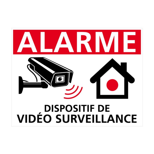 Sticker autocollant dissuasif Site placé sous alarme & Vidéo