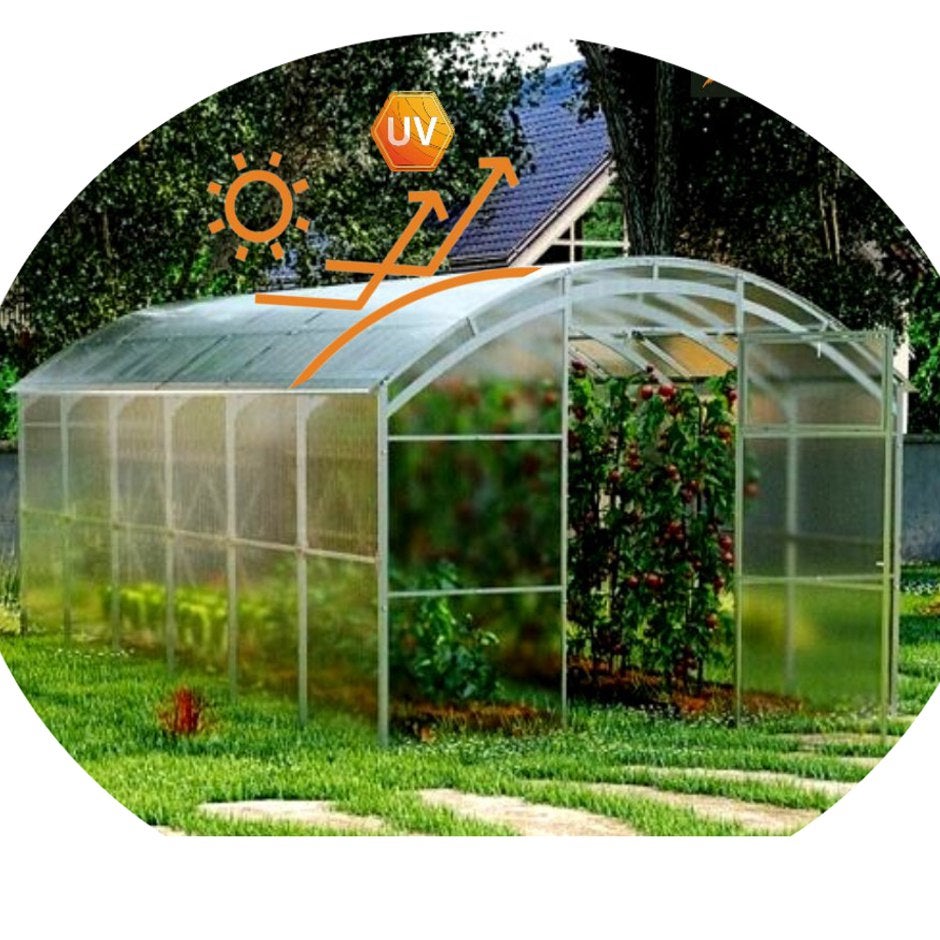 Invernadero pequeño de jardín Laarbeek ventana abatible policarbonato 60 x  30 x 23 - 30 cm [casa.pro]