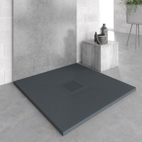 Plato de ducha de resina 160x70 premium ambiente grafito ral 7016 70x160