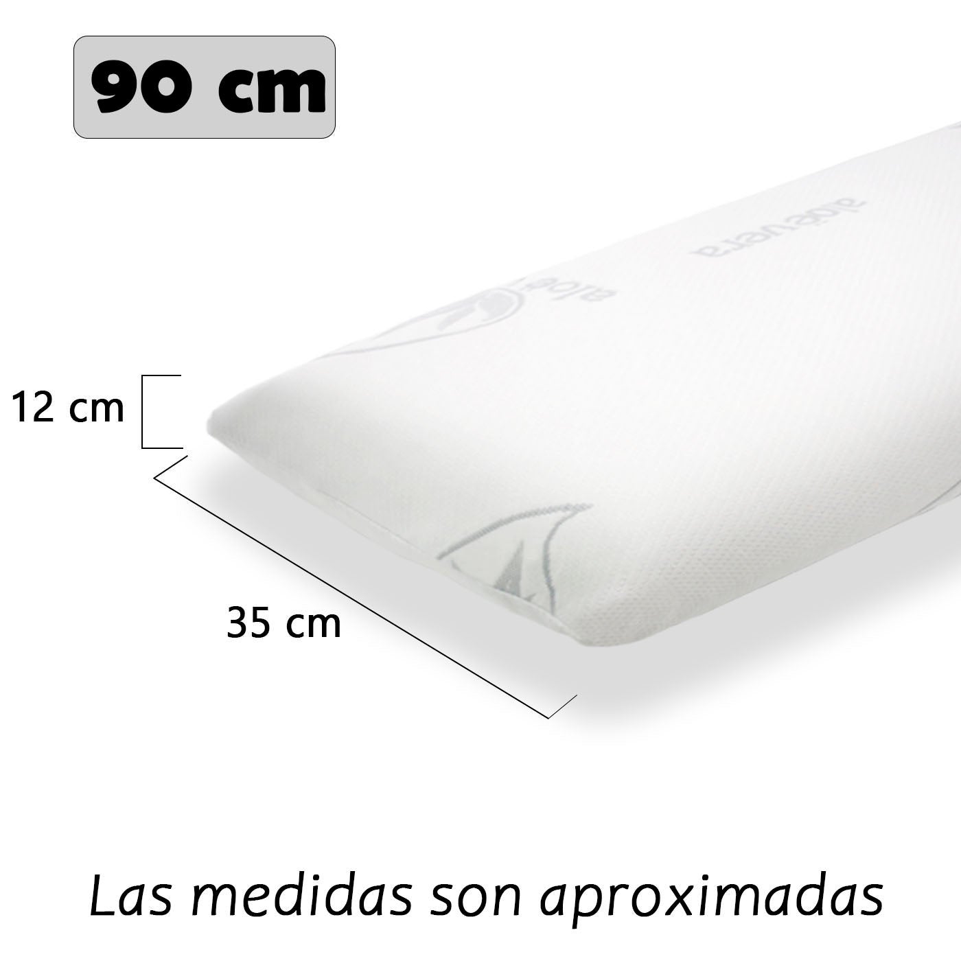 Almohada Viscoelástica 90 cm - Tejido Aloe Vera- Adaptable al