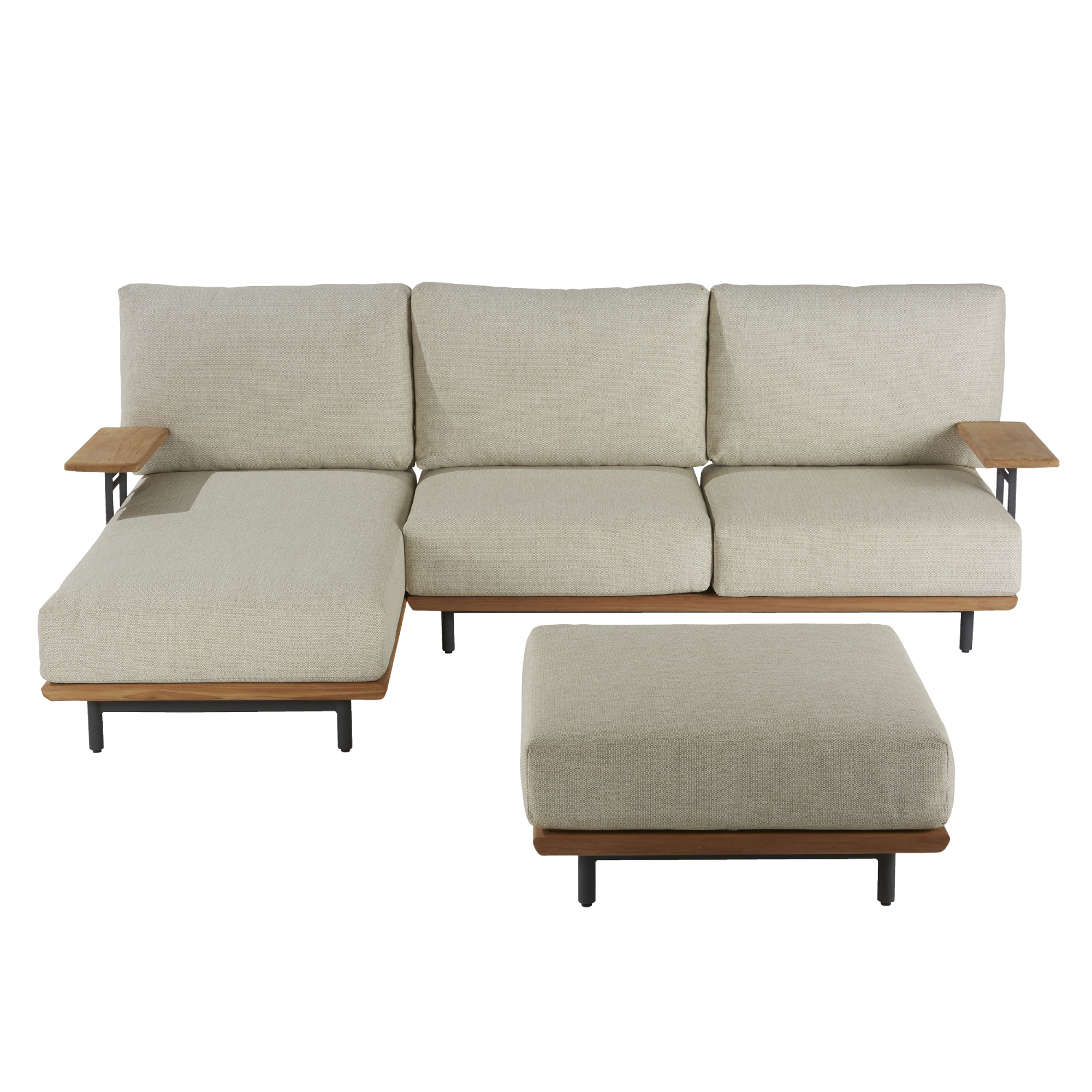 Naterial - conjunto de muebles bajos de jardín calisto - 4 plazas - 1 sofá 2 plazas - 1 chaise longue 2 plazas - 1 mesa de café l. 80 x a. 80 x a. de la marca NATERIAL Naterial - conjunto de muebles bajos de jardín calisto - 4 plazas - 1 sofá 2 plazas - 1 chaise longue 2 plazas - 1 mesa de café l. 80 x a. 80 x a. de la marca NATERIAL