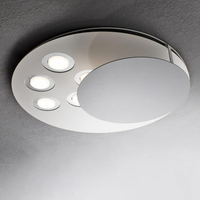 Plafoniera Rotonda INEL Con Attacco GX53 E Lampada LED Inclusa 6,4W 560lm - Bianca 90mm