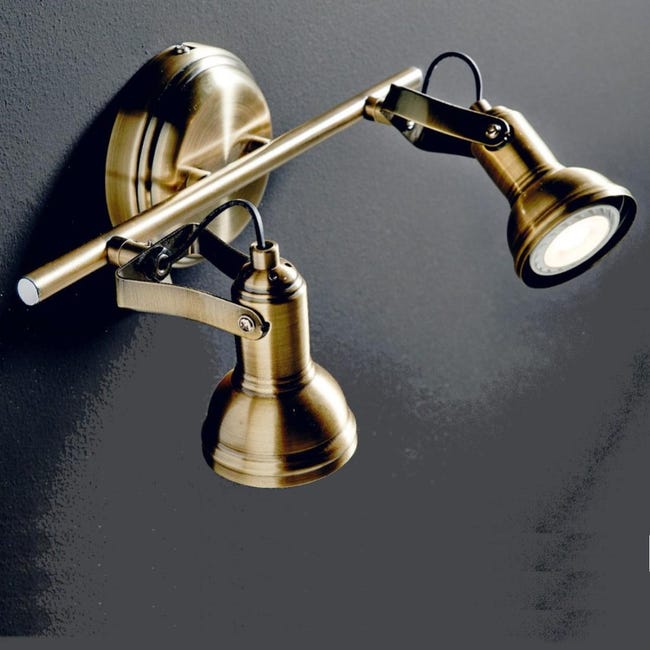Faretto spot rustico illuminando old 2 led lampada parete soffitto ...