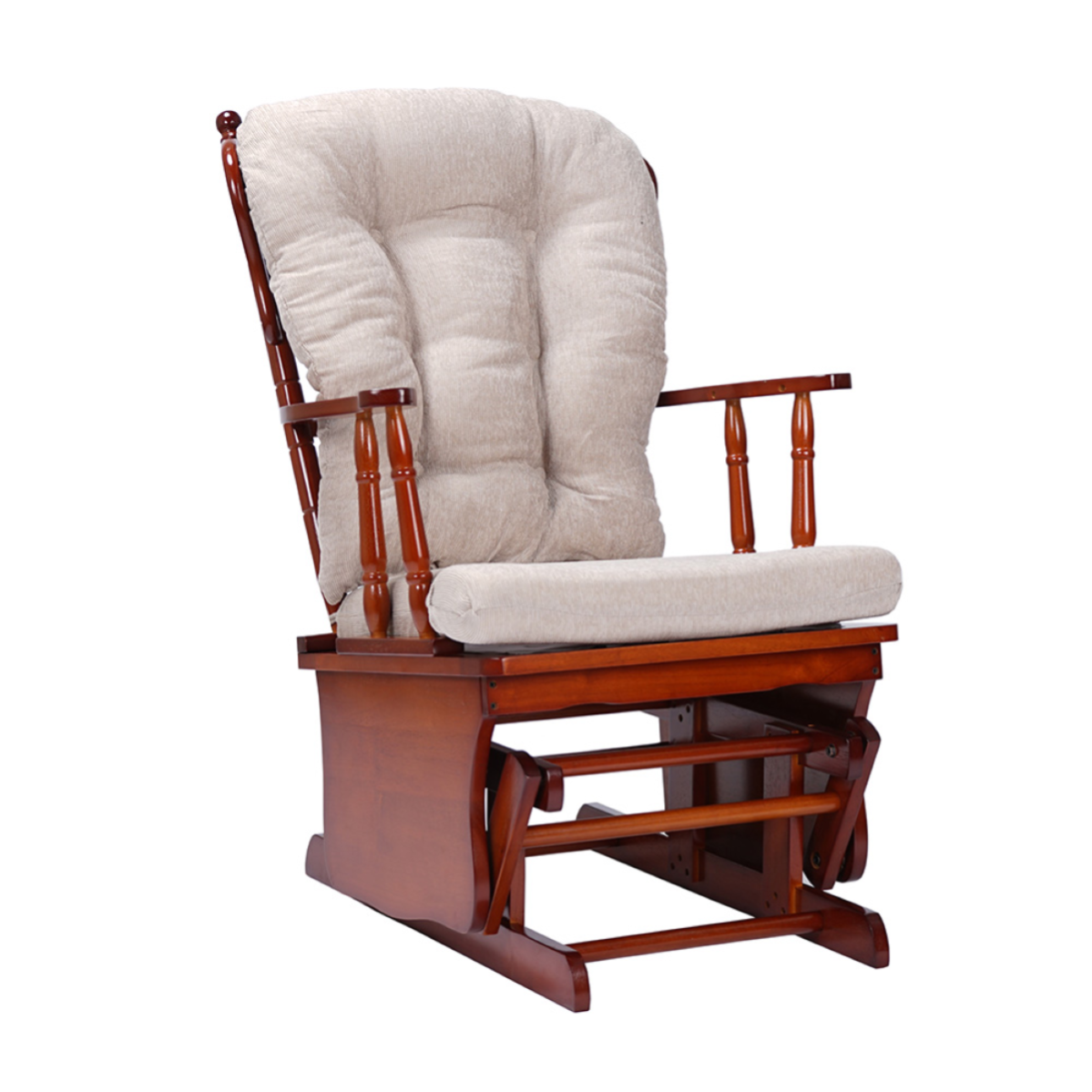 Poltrona Dondolo MARCO In Stile Scandinavo, Con Imbottitura Ergonomica, Gambe In Legno – Per Relax, Allattamento E Cameretta, 104x95x84 Cm - 2