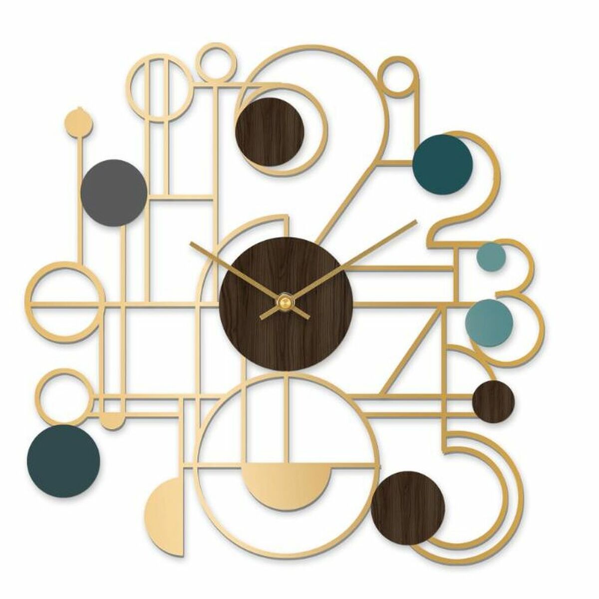 Orologio da Parete DKD Home Decor Argentato Dorato Ferro Ingranaggi (40 x  5.5 x 40 cm) (2 pcs)