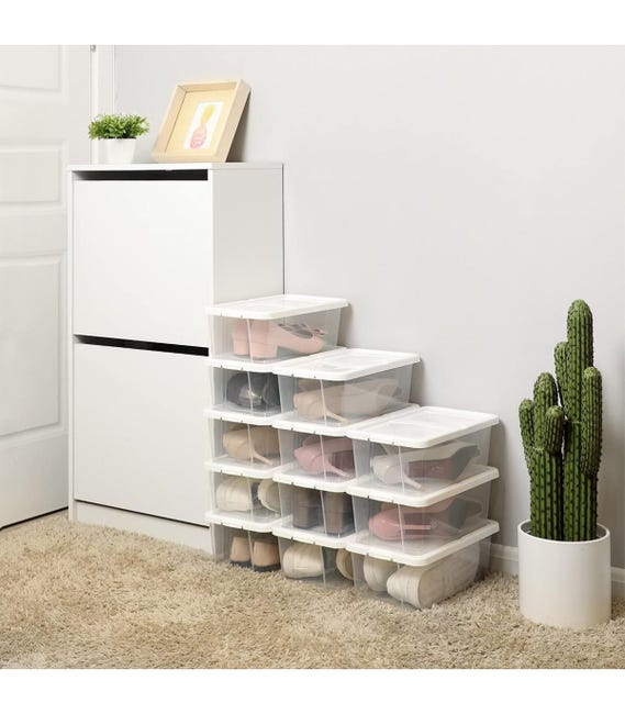 Scatole sales scarpe trasparenti