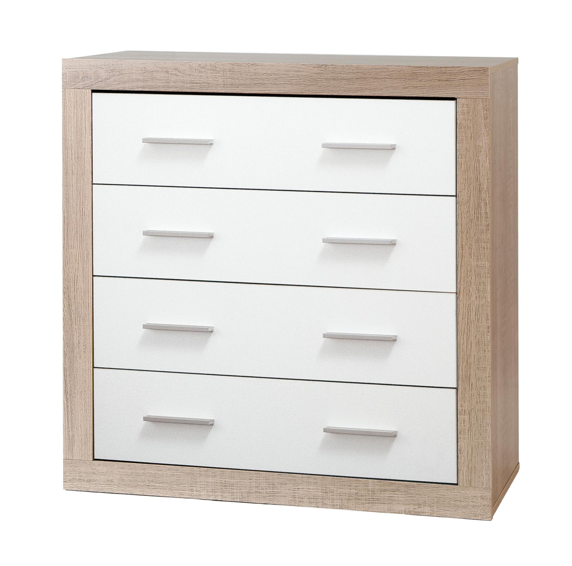 Venprodin Commode Loire 4 Tiroirs 78X94X35Cm CambrienBlanc Leroy Merlin
