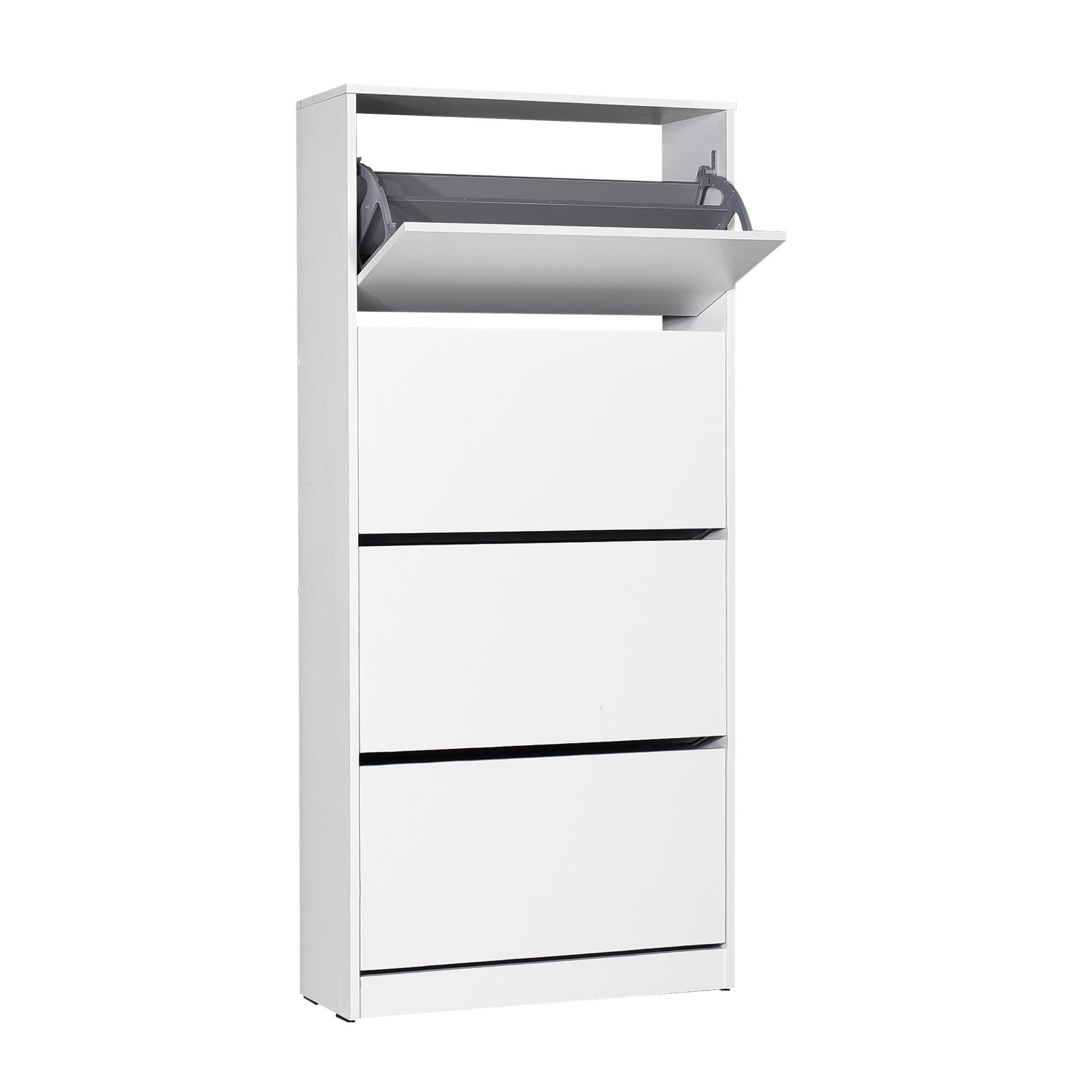 Scarpiera 2 In 1 Con Panca E Ante Curve – 130x35x110 Cm, Chiusura Soft Close, Ripiani Regolabili, Cuscino Imbottito, Colore Bianco