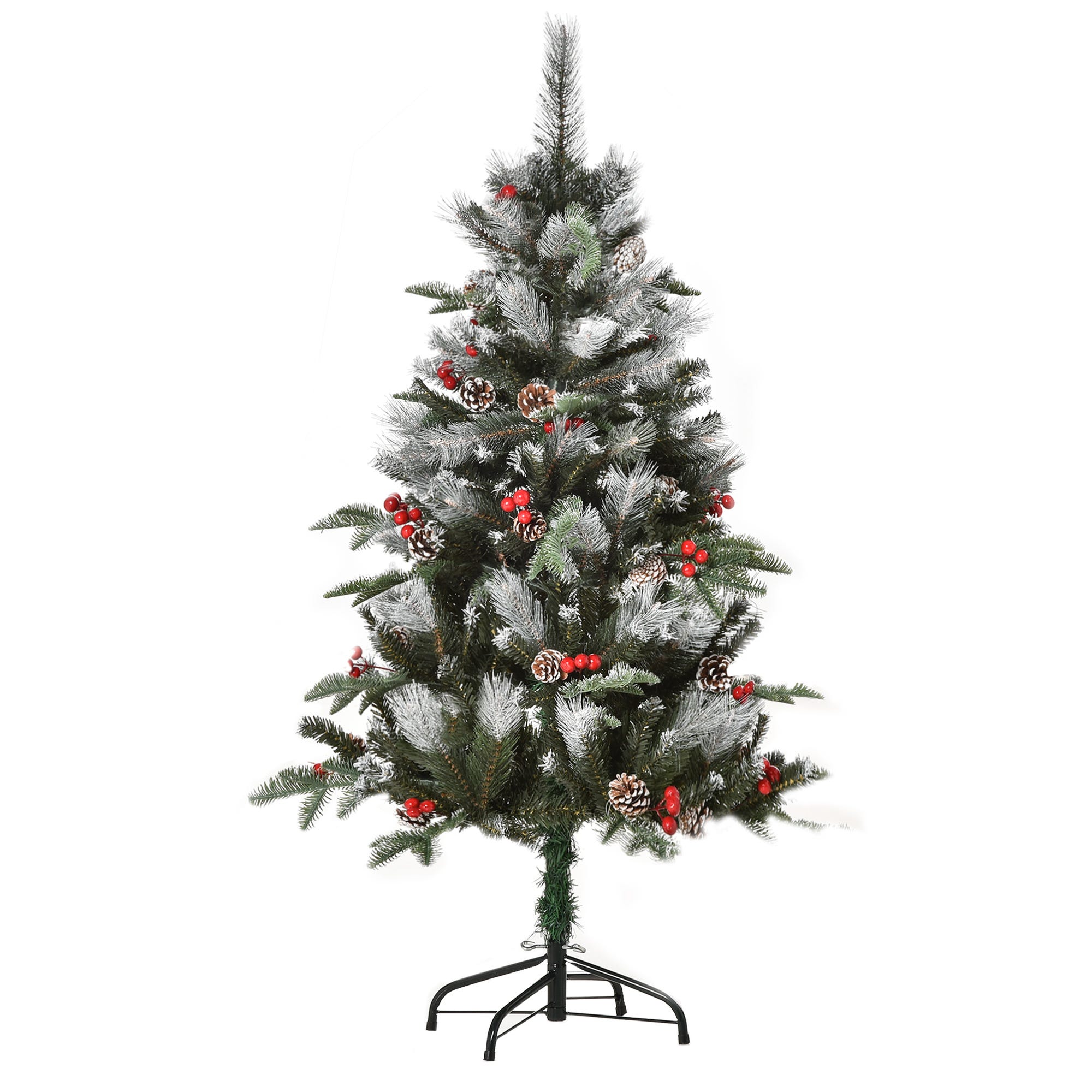 Árvore de Natal Pequena HOMCOM Verde Escuro PVC, Metal, Plástico  40x40x90cm_830-320