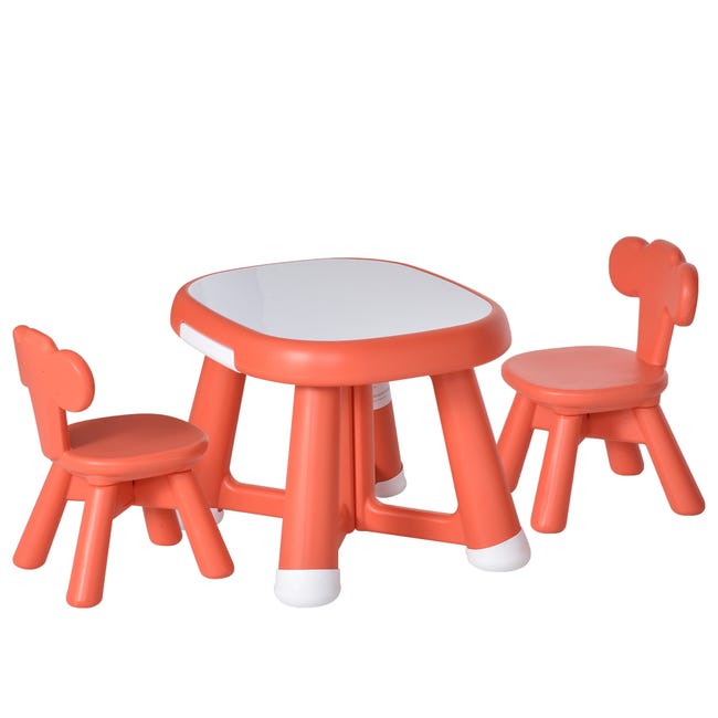 líder Facultad Caballo Conjunto de mesa y silla infantil Homcom rojo 64,4x52x45,6 cm | Leroy Merlin
