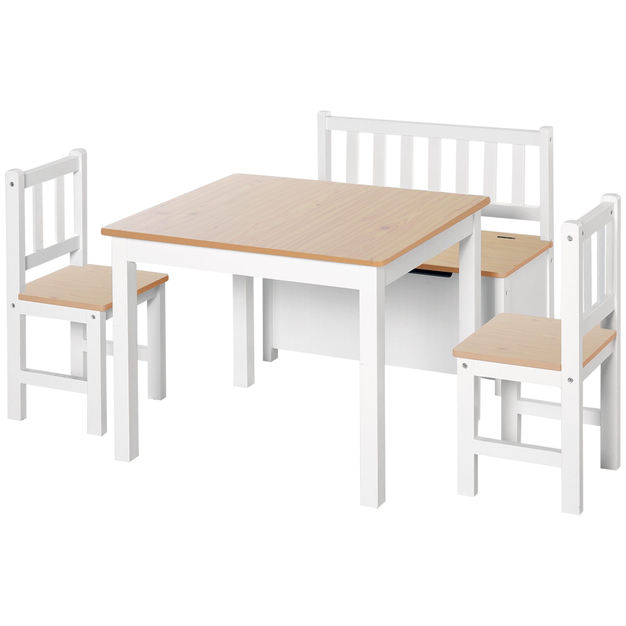  Mesas y sillas de madera maciza para niños, mesa de