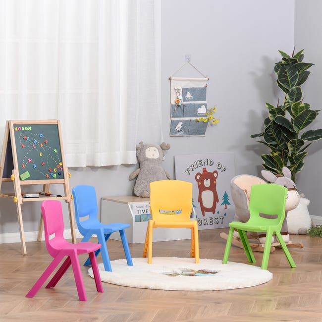 Juego de sillas infantiles Homcom multicolor 36x38x56,5 cm