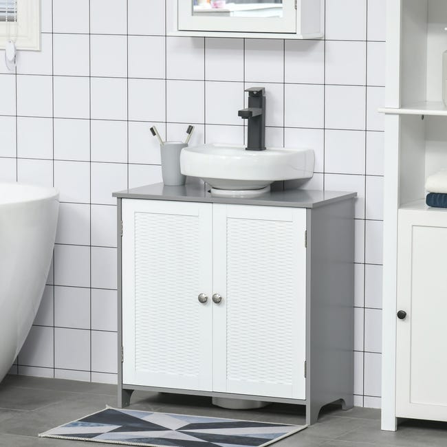 Mueble debajo del lavabo con 1 armario kleankin 60x30x60cm blanco | Leroy Merlin