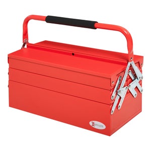 ⇒ Comprar Caja herramientas metálica plegable 2 asas 3 bande 400 x 210 x  190 mm ▷ Más de 200 tiendas ✔️
