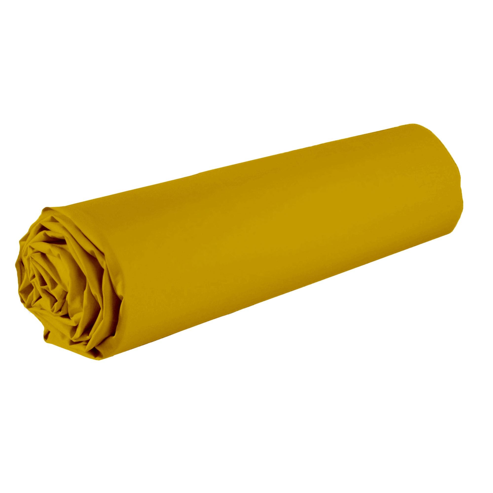 Drap housse coton 57 fils 140 x 190/200 cm bonnet 30 cm Dolux