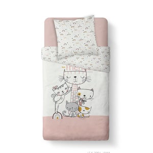 Déco Fille - Parure de lit coton Enfant LOL Suprise - Housse de Couette  140x200 Taie 65x65 cm