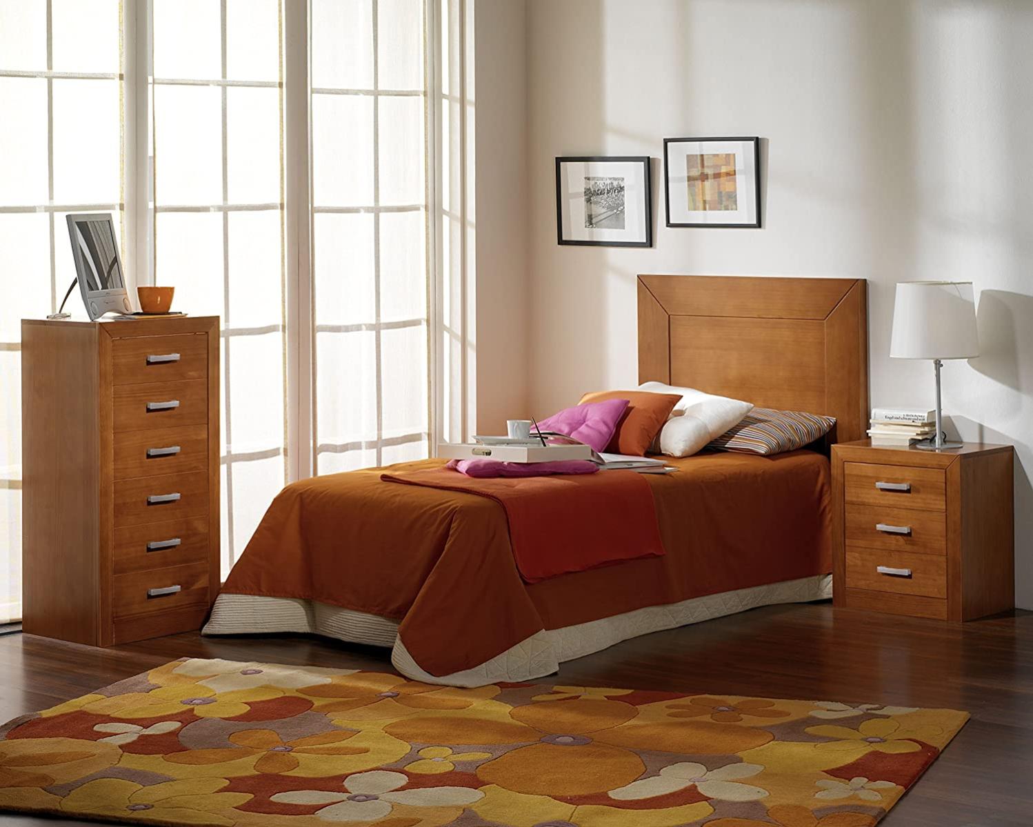 Table de nuit 3 tiroirs,pin massif , couleur cerisier , mesure 55x50x35 cm (hauteur-largeur-profondeur) - 4