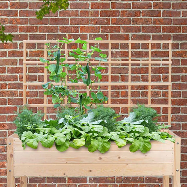 Treillis de jardin en métal carré vert 75x150cm