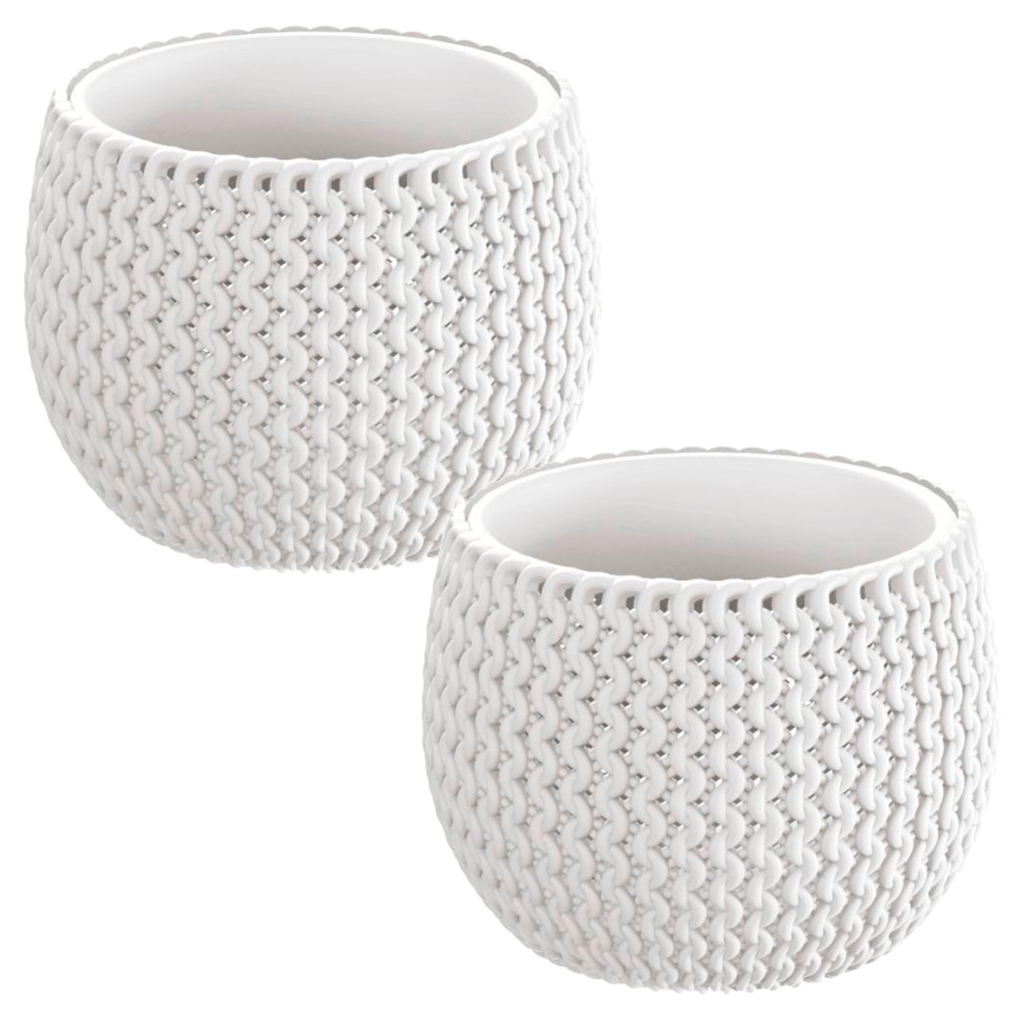 Vaso di fiori tonda con vasca Splofy Bowl in plastica colore viola 29 ( lunghezza) x 29 (larghezza) x 19 (altezza) cm