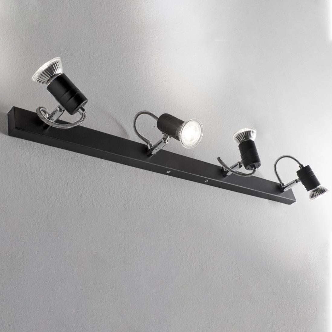 Binario moderno illuminando zelig 4 nr gu10 led faretti orientabili ...