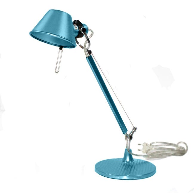 Lampe pince de bureau H. 43 cm SILY Bleu orage - Lampe de bureau BUT