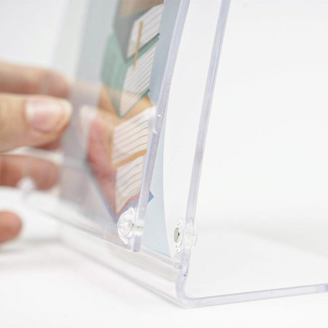 Cornice cm 20 portafoto da tavolo in plexiglass trasparente a