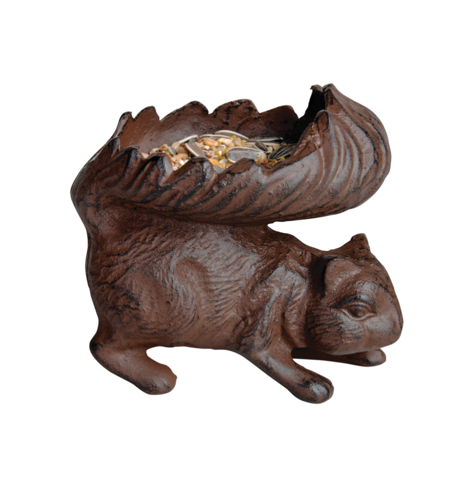 Relaxdays Casetta Mangiatoia Per Scoiattoli, In Legno, Appendere, 2 Ingressi E P - Foto 3