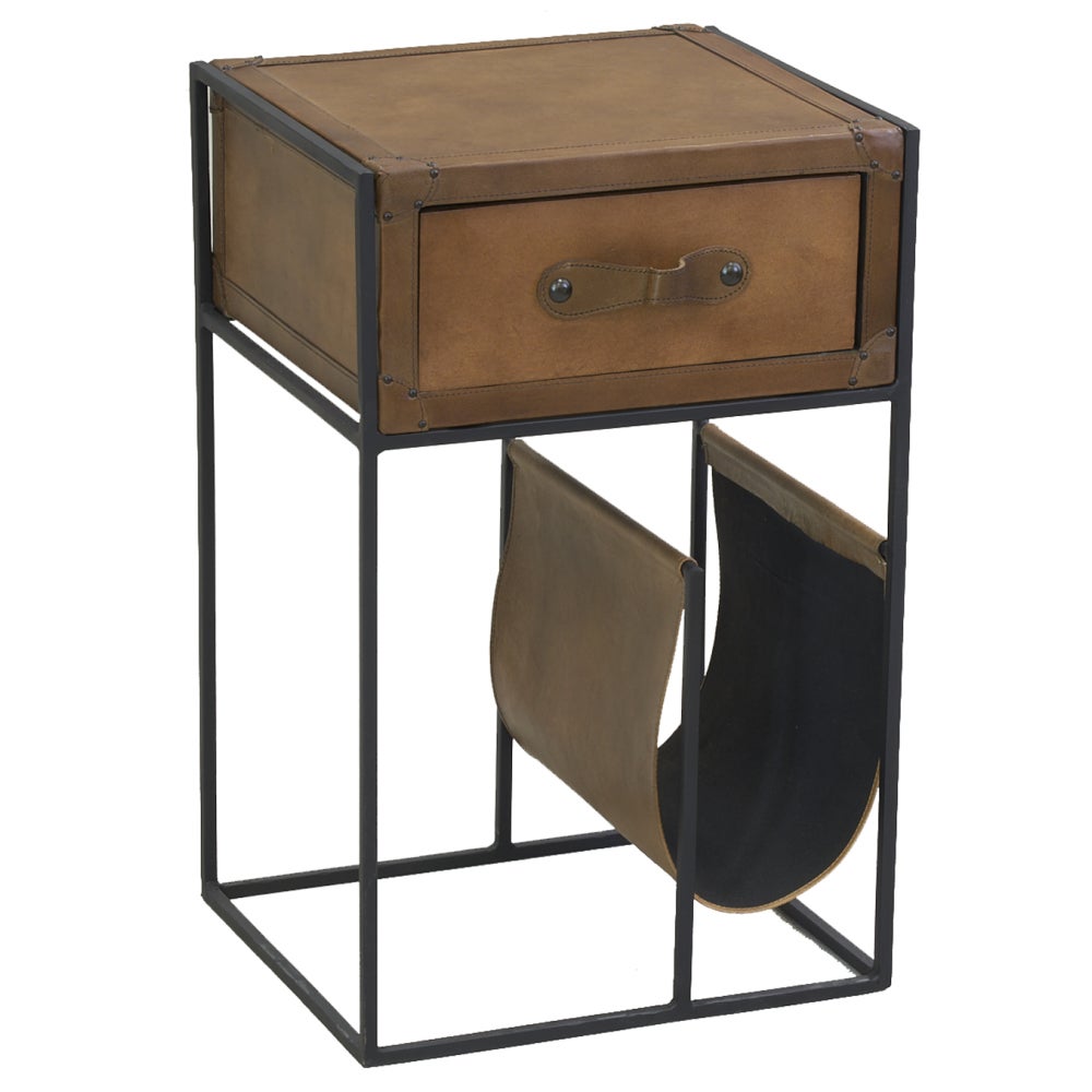 Table Porte Revue En Cuir Aubry Gaspard Leroy Merlin