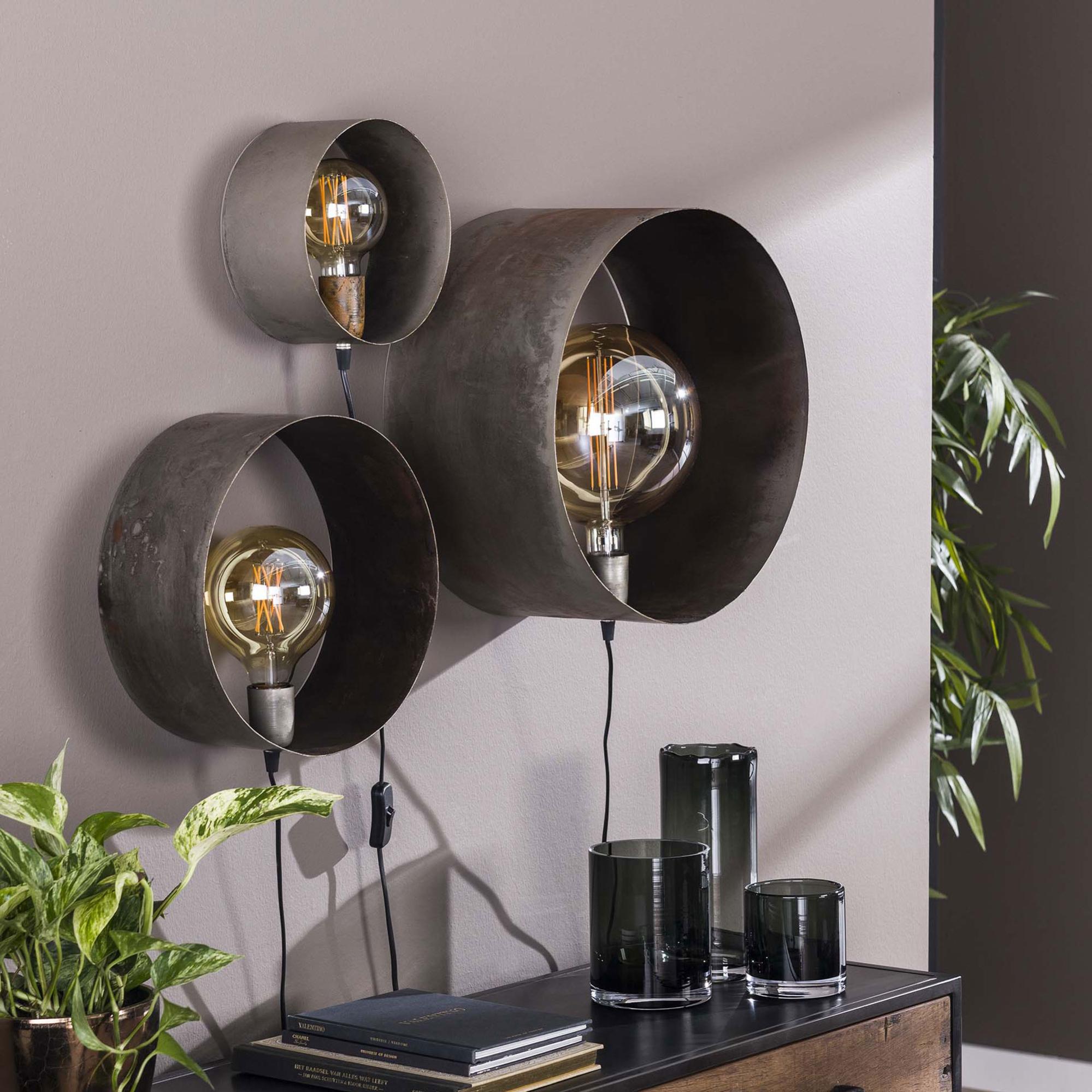 Applique murale 3 lampes 39, 30 et 20 cm en métal argent vieilli Leroy Merlin