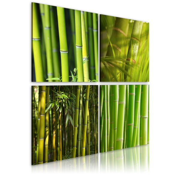 Tableau Zen Fleur et bambou : Taille - 120 x 80 cm
