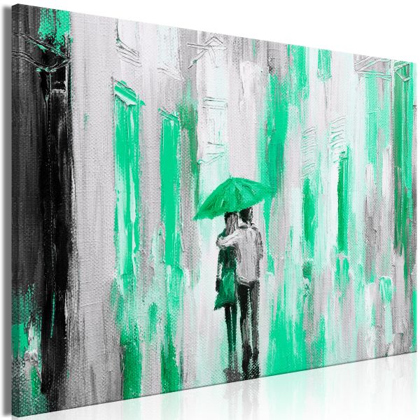 Tableau peint à la main Rainy Paris - Taille L 60 x H 40 cm