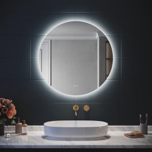 Miroir 140x80 cm rétro-éclairant LED, anti-buée, Pure