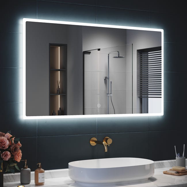 Miroir anti-buée, Miroir salle de bain avec éclairage intégré