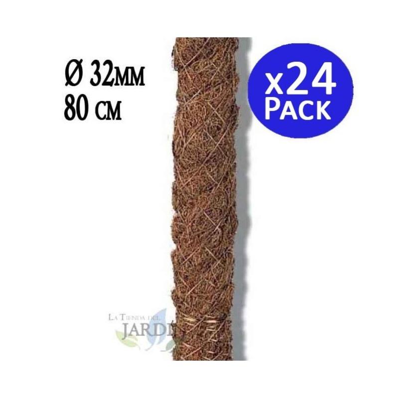 4 Pezzi Palo Totem in Fibra di Cocco, Ostegno Piante Rampicanti Bastone Muschiato Cocco Muschio Palo Totem in Cocco di Supporto per Piante per Pianta Monstera Deliciosa, 40CM