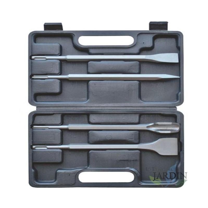 Jeu De 5 Burins De Rechange Pour Marteaux Burineurs – Tige De 10 Mm – Bgs DIY 03651
