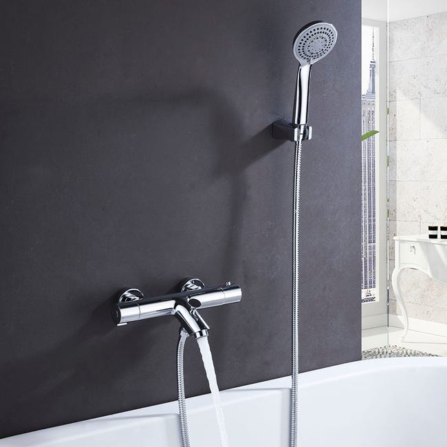 Grifo de bañeras-ducha termostático con equipo Ergos