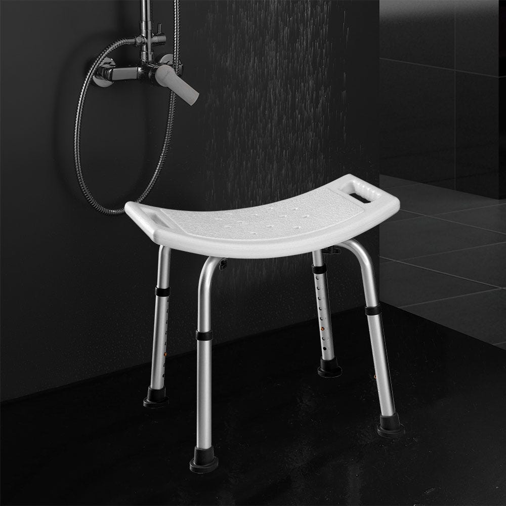 Tabouret de douche Tabouret de bain Hauteur réglable Chaise de douche -  jusqu'à 180kg Supports croisés rectangulaire