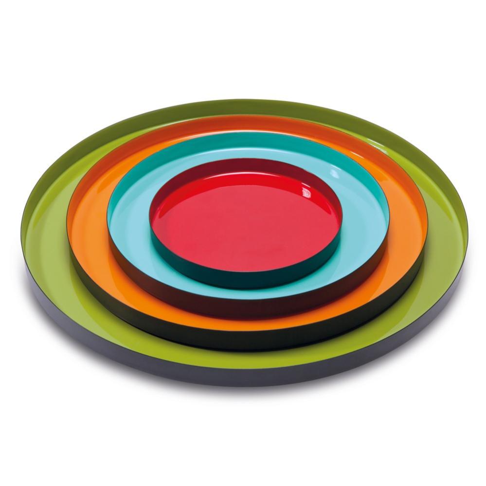 Lot de 6 Plateaux De Service Rectangulaires En Plastique Marron[304