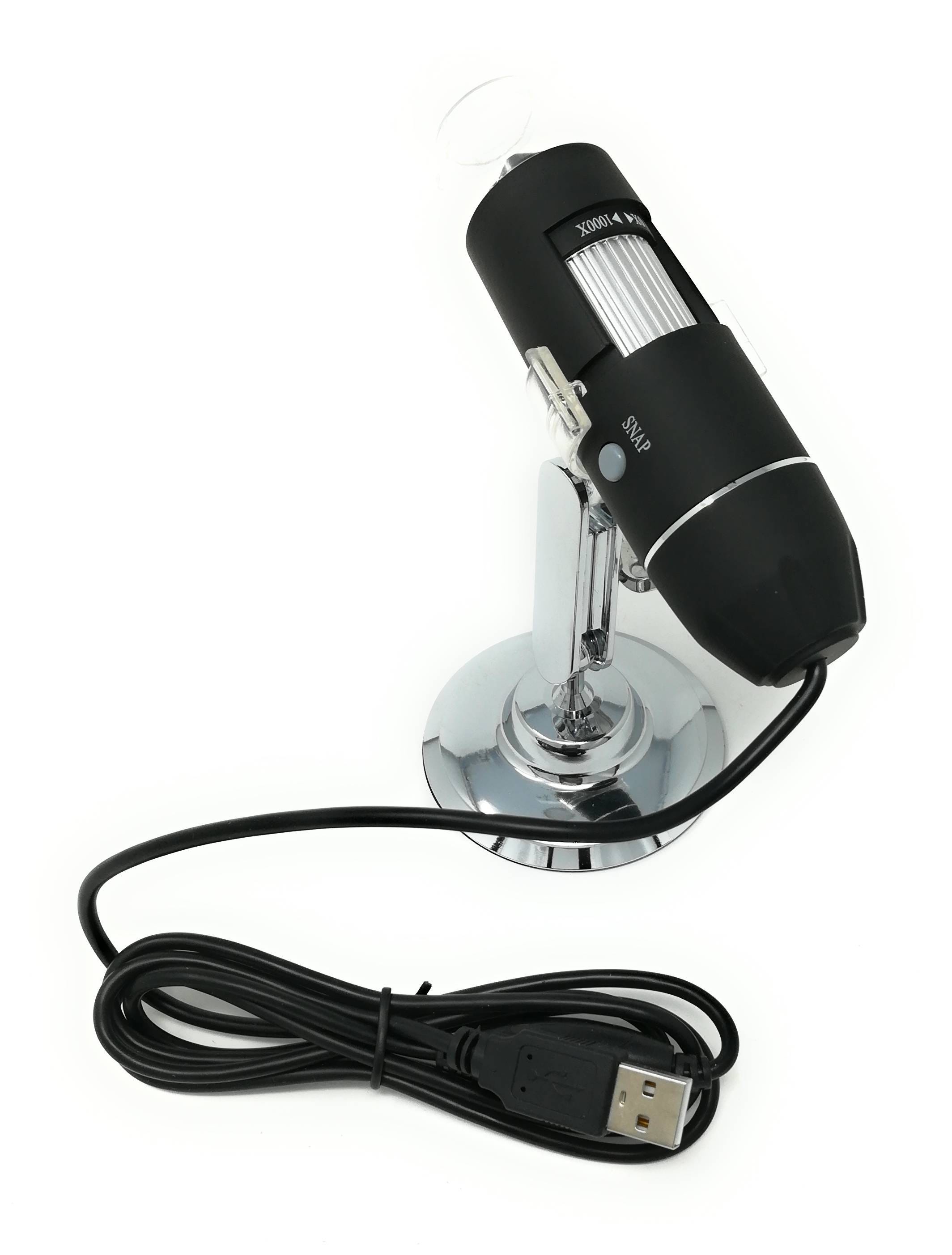 Microscopio Portatile Digitale 1000X Endoscopio Con Cavo Usb Camera 8 Led  Pc