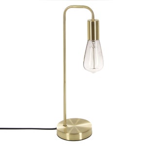 Calex Lampe de Table U-Line Or Craquelé, culot E27, H53cm, câble 1.5m