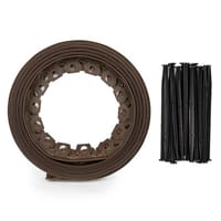 VOUNOT Bordo Giardino Flessibile Con Picchetti, Bordi Aiuole Bordura PE 20m Grigio 81113389