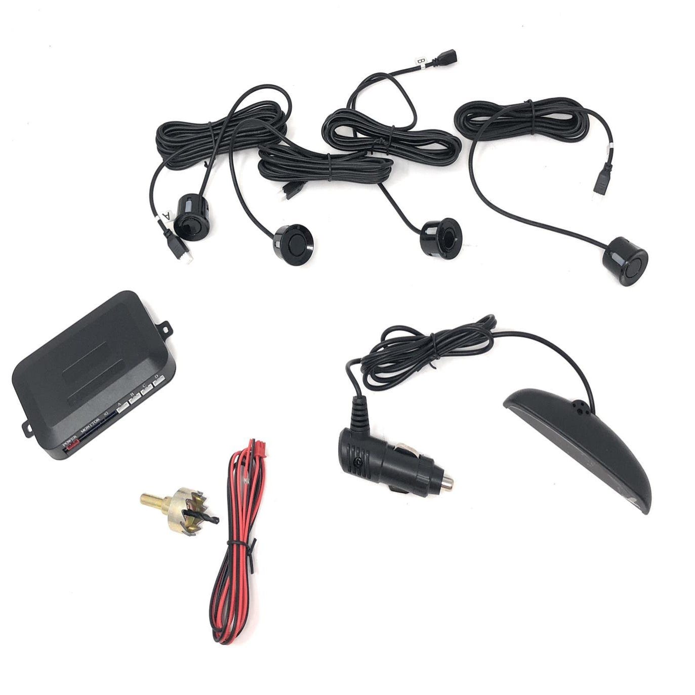 Kit 4 Sensori Di Parcheggio Universali Con Display Acustico Wireless  Retromarcia