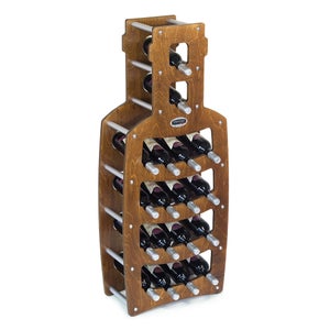 Portabottiglie Pensile da Vino 55 x 5 x 7 cm Supporto in Acciaio per 6  Bottiglie Cantinetta da Parete in Metallo Scaffale per Bottiglie da Vino