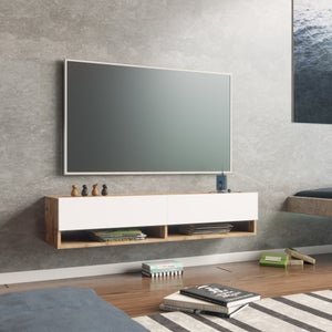 Mueble para TV moderno blanco de 51,18 pulgadas con luces LED, mueble —  Brother's Outlet