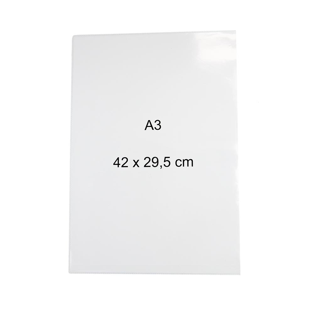 Lot de 5 pochettes magnétiques transparentes format A3 31x44cm