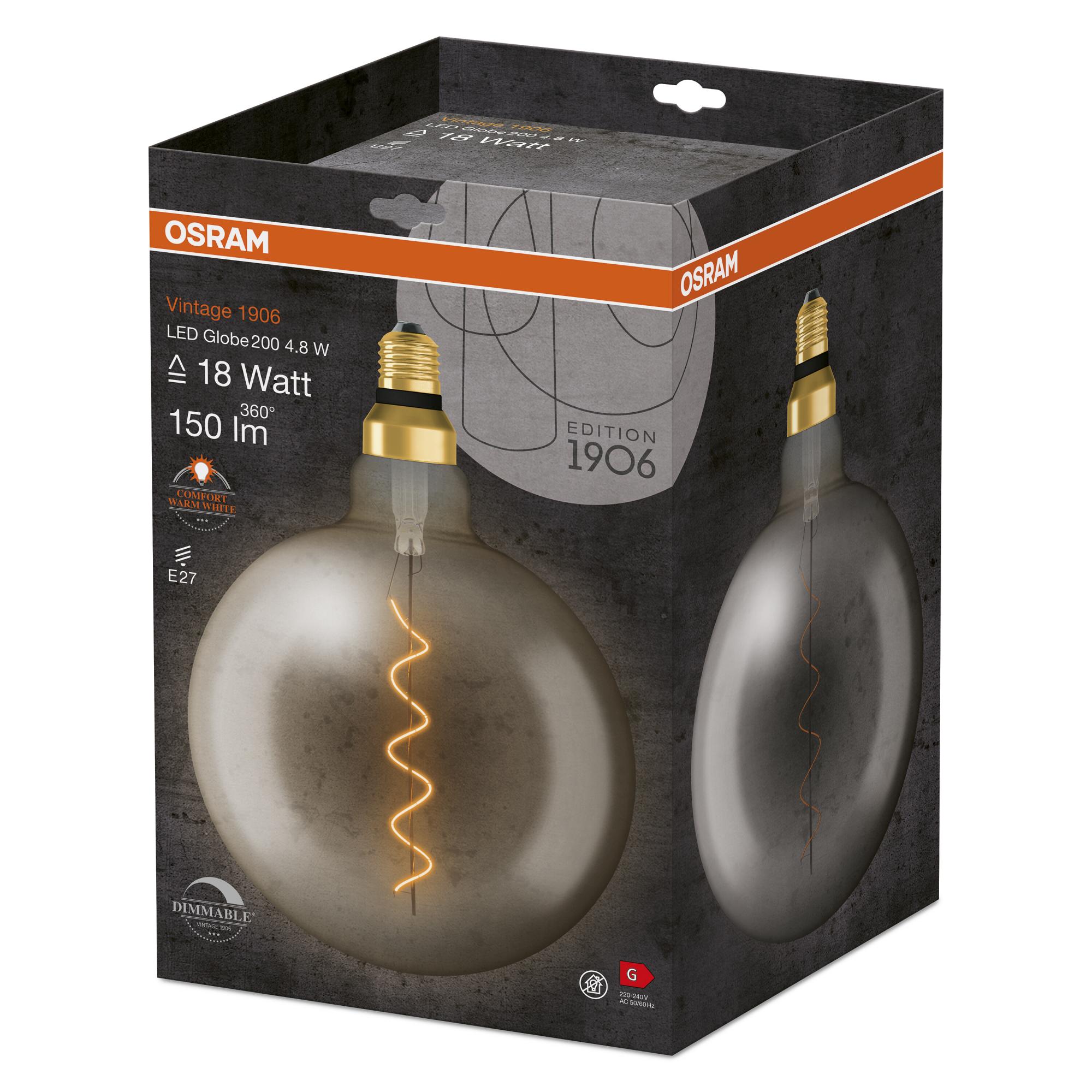 Ampoule LED OSRAM Vintage 1906, fumé, 4,8W, 150lm Leroy Merlin