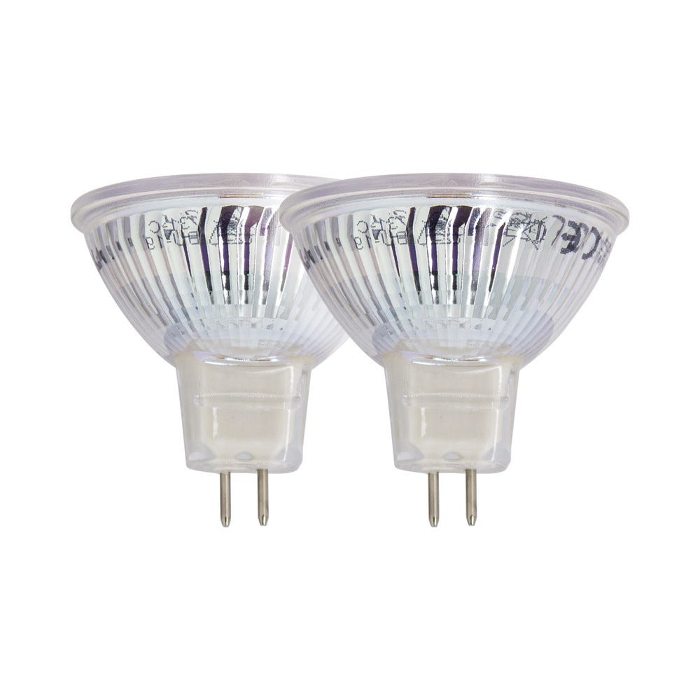 Lot de 2 ampoules SMD LED Spot MR16, culot GU5.3, 345 Lumens
